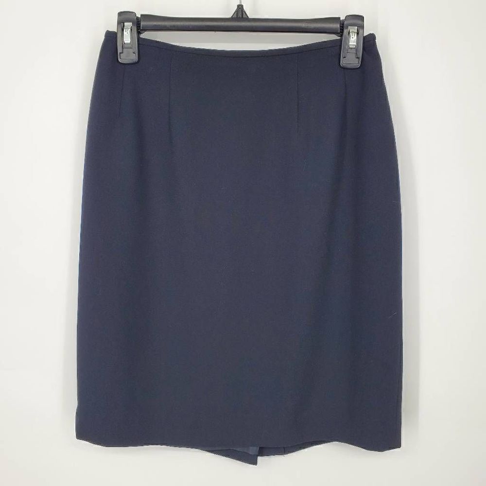 Tahari Classics Women's Dark Blue Career Lined Pencil Skirt Size 6‎